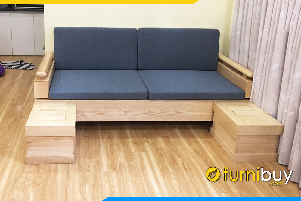 ghế sofa văng gỗ sồi đẹp hiện đại