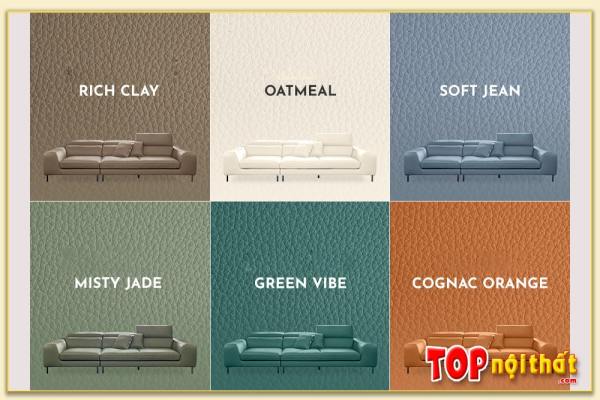 Hình ảnh Chất liệu da làm ghế sofa có nhiều màu sắc SofTop-0913