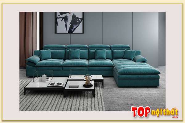 Hình ảnh Chụp trực diện mẫu ghế sofa nỉ góc chữ L SofTop-0620