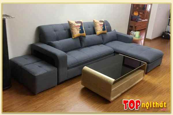 Hình ảnh Ghế sofa góc chữ L bọc nỉ hiện đại đẹp sang trọng SofTop-2920