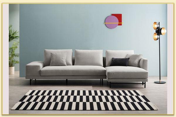 Hình ảnh Ghế sofa góc L bọc nỉ màu ghi Softop-1121
