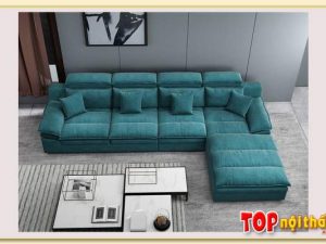 Hình ảnh Ghế sofa góc nỉ chữ L phòng khách rộng SofTop-0620