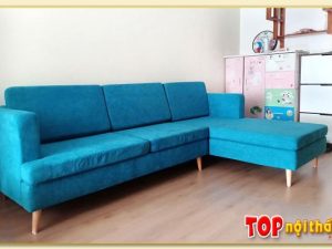 Hình ảnh Ghế sofa góc nỉ kiểu chữ L thiết kế đẹp đơn giản SofTop-20017