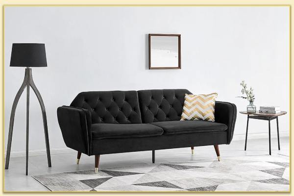 Hình ảnh Ghế sofa văng đẹp sang trọng màu đen Softop-1246