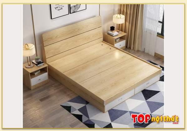 Hình ảnh Giường ngủ hiện đại đơn giản gỗ công nghiệp GNTop-0062