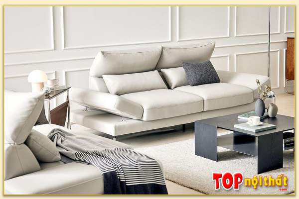 Hình ảnh Góc nghiêng mẫu sofa văng da 2 chỗ SofTop-0643