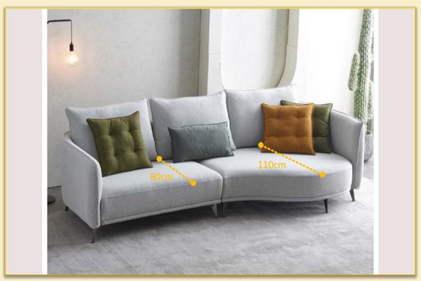 Hình ảnh Hình dáng mẫu sofa văng nỉ dáng lồi đẹp hiện đại Softop-1703