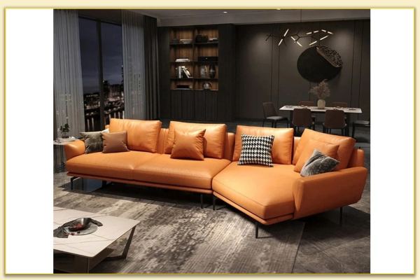 Hình ảnh Kê sofa góc chếch cho phòng khách rộng Softop-1490