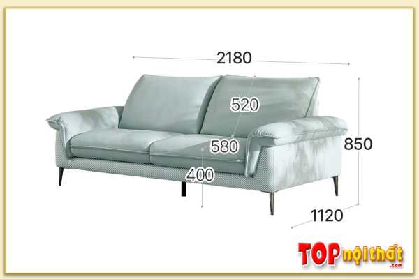 Hình ảnh Kích thước cơ bản mẫu sofa văng đẹp 2 chỗ SofTop-0636