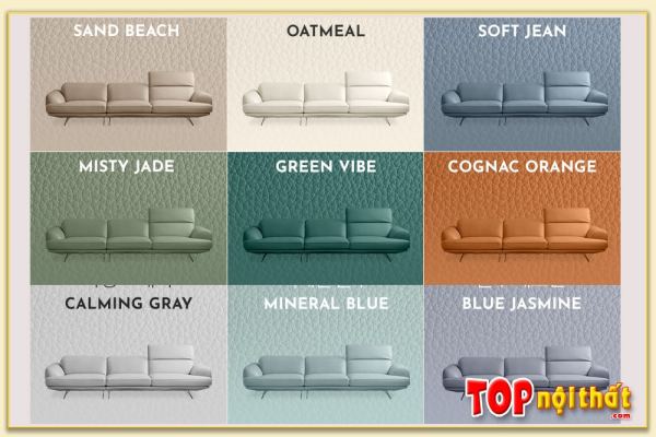 Hình ảnh Màu sắc chất liệu da làm ghế sofa đẹp SofTop-0921