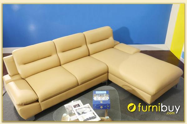 Hình ảnh Mẫu sofa da góc chữ L đẹp hiện đại và sang trọng SofTop-150603