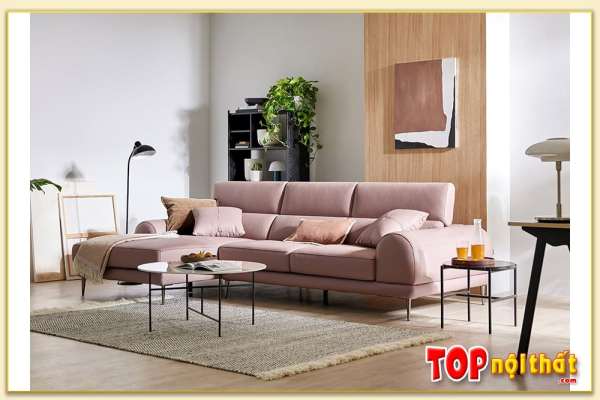 Hình ảnh Mẫu sofa góc chữ L trong không gian nội thất SofTop-0699