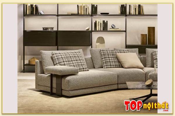 Hình ảnh Một góc mẫu ghế sofa nỉ góc phòng khách SofTop-0614