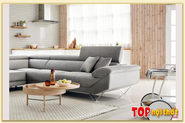 Hình ảnh Phần tay ghế mẫu sofa góc nỉ hiện đại SofTop-0979
