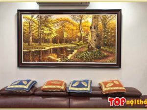 Tranh sơn dầu rừng cây mùa thu vàng TraSdTop-0512