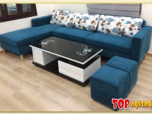 Hình ảnh Ghế sofa nỉ chữ L kích thước lớn kiểu dáng đẹp SofTop-0125B