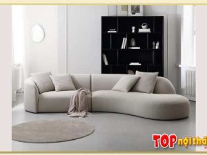 Hình ảnh Ghế sofa phòng khách hiện đại văng cong SofTop-0671