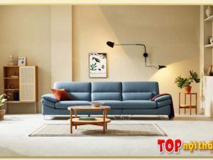 Hình ảnh Ghế sofa văng nỉ đẹp chụp chính diện Softop-1044