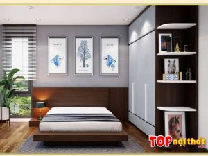 Hình ảnh Giường ngủ gỗ MDF đẹp cho chung cư sang trọng GNTop-0106