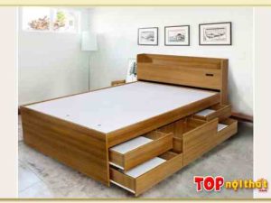 Hình ảnh Giường ngủ hiện đại 2 tầng gỗ công nghiệp lõi xanh GNTop-0067
