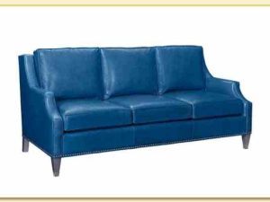 Hình ảnh Mẫu ghế sofa văng da đẹp hiện đại màu xanh Softop-1383