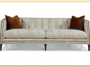 Hình ảnh Chụp chính diện mẫu ghế sofa văng nỉ dáng dài Softop-1426
