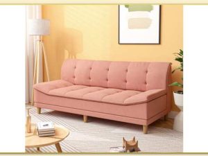 Hình ảnh Ghế sofa văng nỉ không tay màu hồng xinh xắn Softop-1607