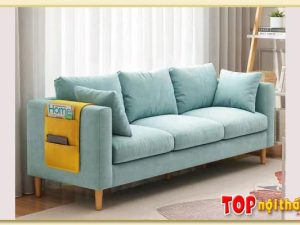 Hình ảnh Mẫu sofa nỉ văng phòng khách 3 chỗ ngồi SofTop-0651